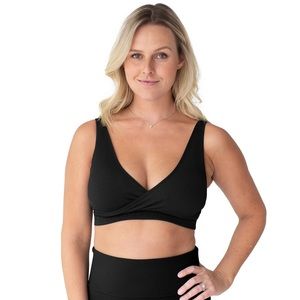 New Kindred Bravely Women's Sublime Nursing Adjustable Crossover Bra - Black L